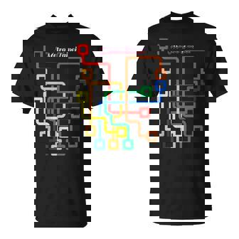 Metro Taipei Route Map MRT Taipei City Taiwan T-Shirt | Mazezy