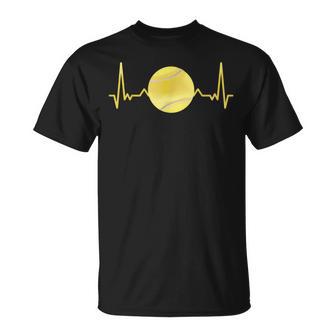 Mi Corazón Late Por Jugar Al Tenis Jugador De Tenis Camiseta unisex - Regaloses
