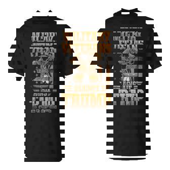 Military Veterans Against Trump 2020 Economic USA Election T-Shirt | Mazezy