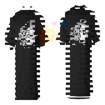 Milk And Cookies Food T-Shirt - Monsterry