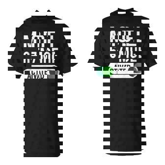 Model 6-7 Mode Activated Job Title School Work Humor Tank Top T-Shirt | Mazezy