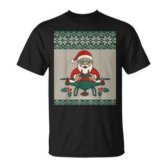 Modern Santa Drone Pilot Ugly Christmas Sweat T-Shirt | Mazezy