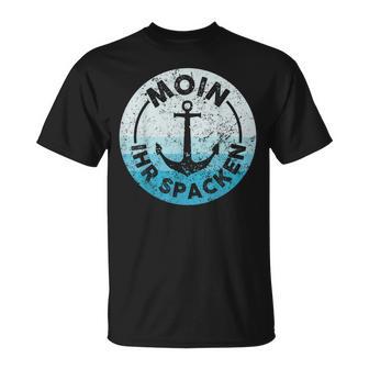 Moin Ihrpacken Lustiges Retrointage Anker Norddeutsches T-Shirt - Geschenkecke