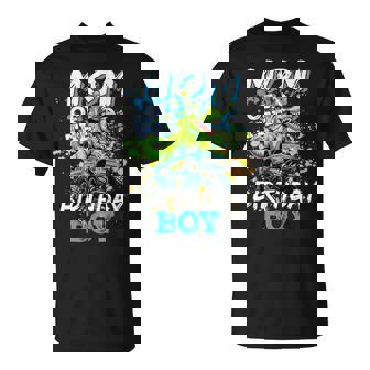 Mom Of The Birthday Boy Monster Truck Dinosaur Bdayt Rex T-Shirt - Monsterry