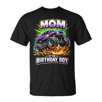 Mom Of The Birthday Boy Monster Truck Birthday Novelty T-Shirt - Thegiftio UK