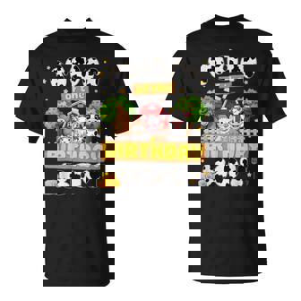 Mom And Dad Of The Birthday Boy Farm Family Matching Party T-Shirt - Thegiftio