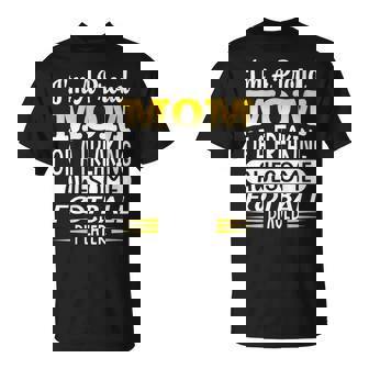 Mom Of A Freaking Awesome Football Player American Football T-Shirt | Mazezy