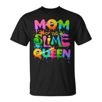 Mom Of The Slime Queen Birthday Family Matching Party T-Shirt - Thegiftio UK