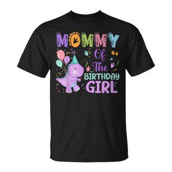 Mommy Of The Birthday Girl Dinosaur Saurus Rex Party T-Shirt | Mazezy