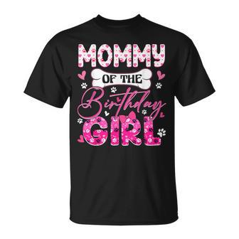 Mommy Of The Birthday Girl Dogs Paw Theme Family Party T-Shirt | Mazezy