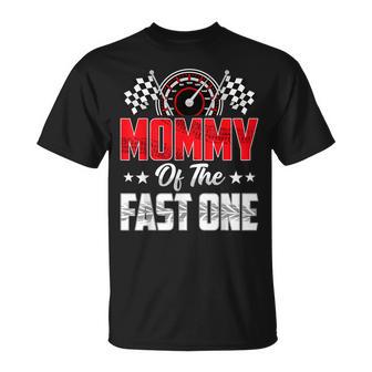 Mommy Of The Fast One Birthday 1St Race Car Family T-Shirt - Thegiftio UK