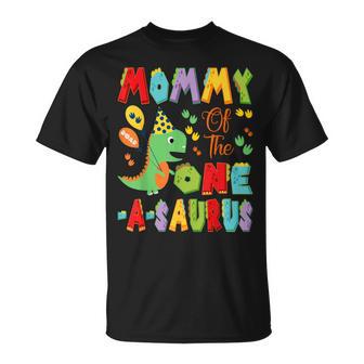 Mommy Of The One-A-Saurus 1St Birthday Boy Dinosaur T-Shirt - Thegiftio UK