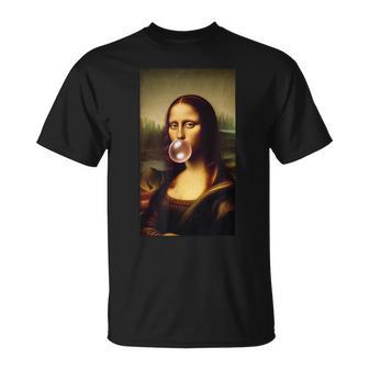 Mona Lisa チューインガム レオナルド・ダ・ヴィンチ ジョコンダ イタリアアート Tシャツ - Kawaiitshirt