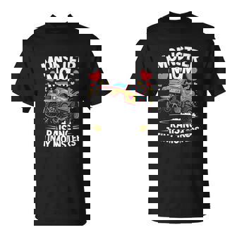 Monster Mom Raising Tiny Monsters Monster Truck Mother T-Shirt - Monsterry