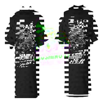 Monster Truck 5 Year Old Boys 5Th Birthday Party Born 2021 T-Shirt - Monsterry