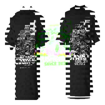 Monster Truck 5Th Birthday Boy Crushing It Since 2021 T-Shirt | Seseable FR