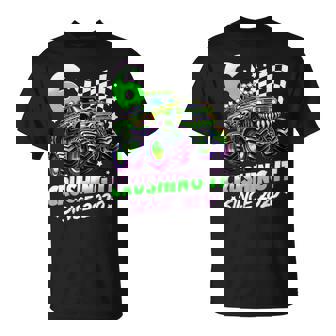 Monster Truck 6 Year Old Boys 6Th Birthday Party Born 2020 T-Shirt - Monsterry