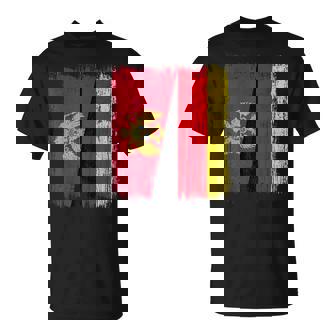 Montenegro Germany Half Flag Montenegrin German Unity Pride T-Shirt | Mazezy