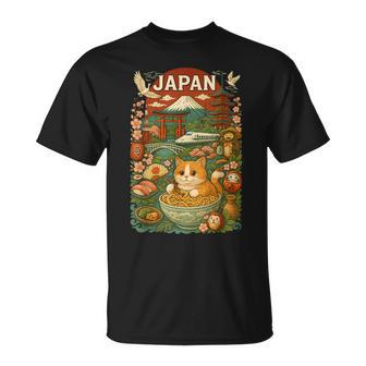 Monumentos Japoneses Del Gato Kawaii Camiseta unisex - Regaloses