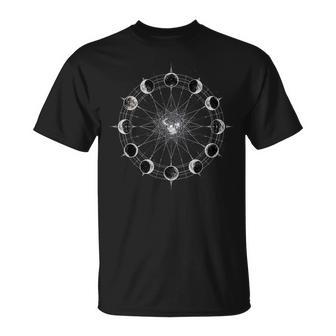 Moon Phases And Geometric For Astrology Lovers T-Shirt | Seseable UK