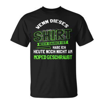 Moped Fahrer Geschenk 2 Takter & Mofa Fan Werkstatt Tuning T-Shirt - Geschenkecke
