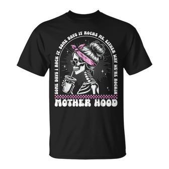 Motherhood Retro Skeleton Some Days I Rock It Vintage T-Shirt - Thegiftio UK