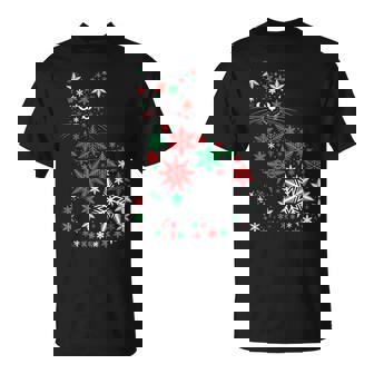 Motif Flocons De Neige Pour Amoureux Des Chats T-Shirt - Cadeauxyz