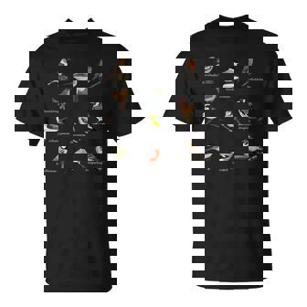 Motif Oiseaux De Jardin Chantant Oiseaux Mésanges T-Shirt - Cadeauxyz