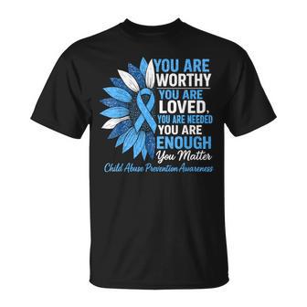 Motivational Positivity Child Abuse Prevention Awareness T-Shirt - Monsterry