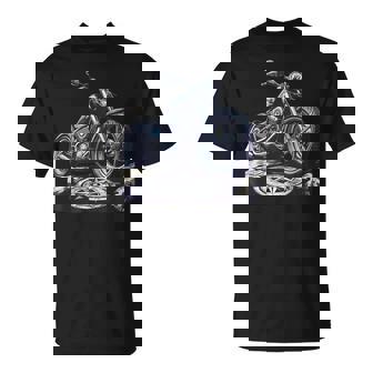 Moto Usa Avec Motif Montagnes Et Boussole T-Shirt - Cadeauxyz