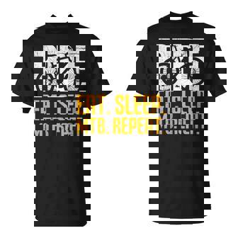 Moutain Biker RIDE EAT SLEEP MTB REPEAT Moutainbike T-Shirt | Mazezy