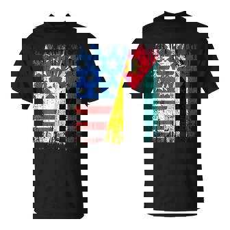 Mozambican American Flag Mozambique Usa T-Shirt | Mazezy