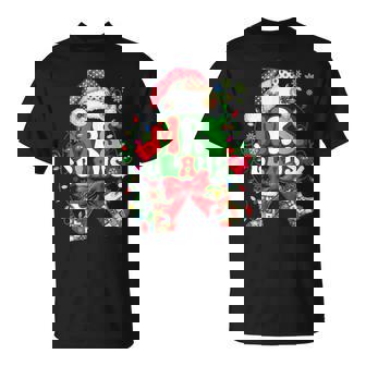 Mr And Mrs Claus Couples Santa Patchwork Christmas Lights T-Shirt - Monsterry