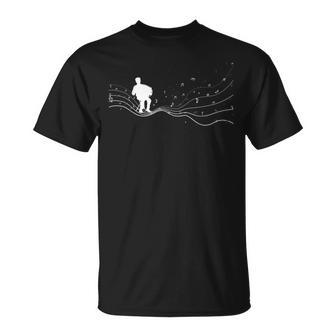 Musicien Accordéon En Notes De Musique Pour Accordéon T-Shirt - Cadeauxyz