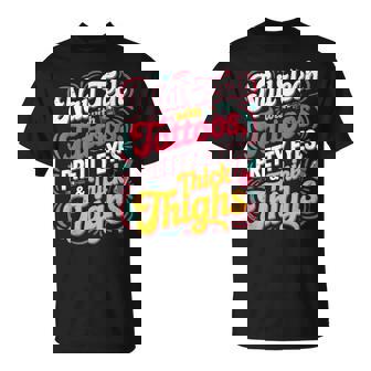 Nail Tech With Tattoos Pretty Eyes Thick Thighs Manicurist T-Shirt | Mazezy