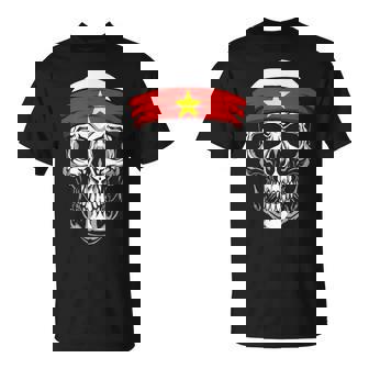 Nationality Country Origin Skull Flag Vietnam T-Shirt | Mazezy