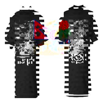 Nepal Flag Outfit Idea For Kids Nepalese Nepali Heritage T-Shirt | Mazezy