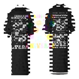 Neurodiverse Universe Autism Awareness Neuro Sparkly Teacher T-Shirt | Seseable CA