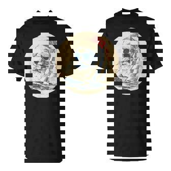 Nice Sailing Boat With Santa Costume For Christmas Sailor T-Shirt | Mazezy