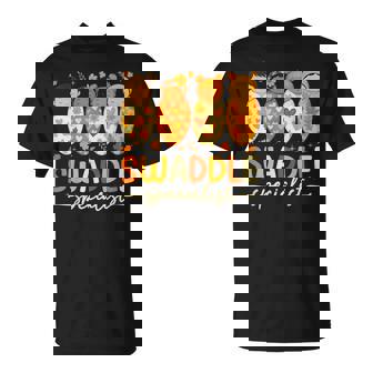 NICU Mother Baby Nurse Fall Thanksgiving Swaddle Specialist T-Shirt | Mazezy