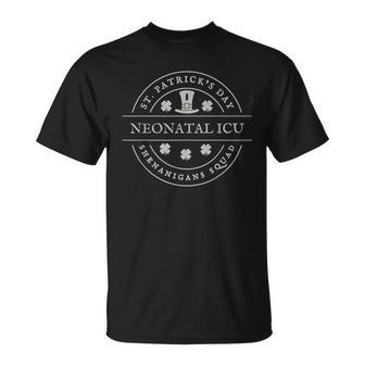 Nicu Nurse St Patrick's Day Neonatal Icu Team Clover Leaf T-Shirt - Thegiftio UK