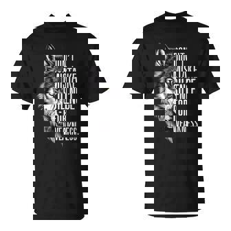 No Confundas Elilencio Con La Debilidad Inspirador Amante Del Lobo Camiseta unisex - Regaloses