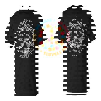 No Tyrants No Kings Floral Peace Sign Political Protest T-Shirt - Monsterry