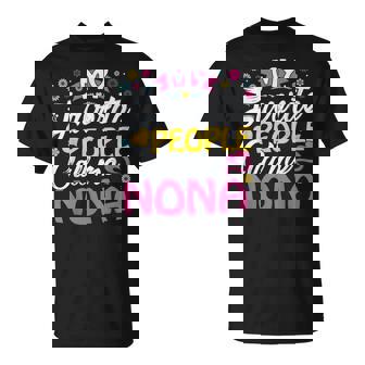 Nona From Grandkids My Favorite People Call Me Nona T-Shirt | Mazezy