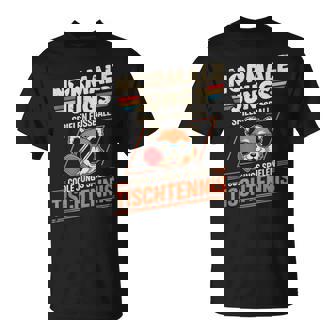 Normal Boys Playing Football Cool Boys Table Tennis T-Shirt | Mazezy