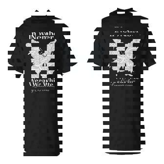 In November We Wear Butterfly Lung Cancer Awareness T-Shirt | Mazezy