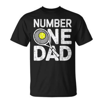 Number One Dad Uomo Tennis Papà Festa Del Papà Maglietta - Novitaregali