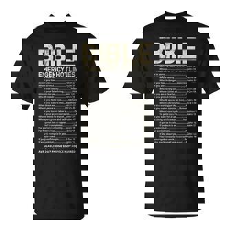 Numéros D'urgence De La Bibleerse De La Bible Dieu Jésus T-Shirt - Cadeauxyz