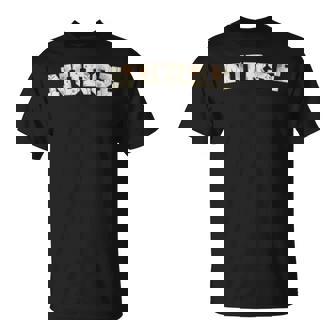 Nurse Floral Varsity Boho Chamomile Flower Text T-Shirt | Mazezy