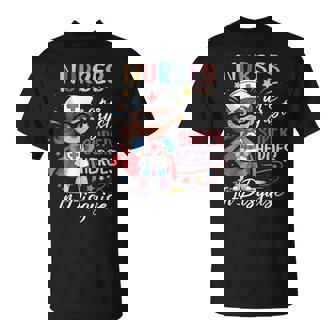 Nurses Are Just Superheroes In Disguise Nursing Women T-Shirt - Monsterry